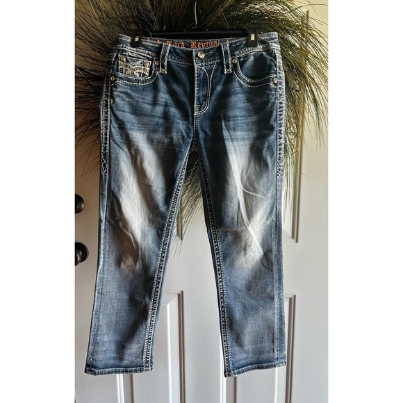 Rock Revival Buckle Audrina Mid-Rise Curvy Capri Size 27 - Picture 9 of 16